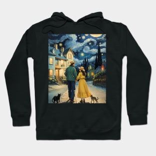 Starry Night Cat, Van Gogh Cat, Cat Lover, Cat Mom, Cat Dad Hoodie